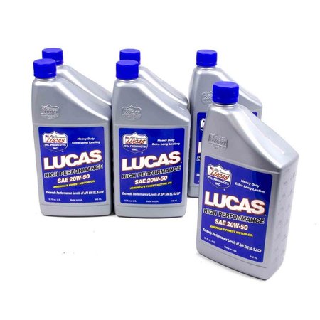 LUCAS OIL 10252 20W50 Plus Oil6 x 1 qt. LUC10252-6